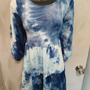 Realize Tiered Tie Dye Dress